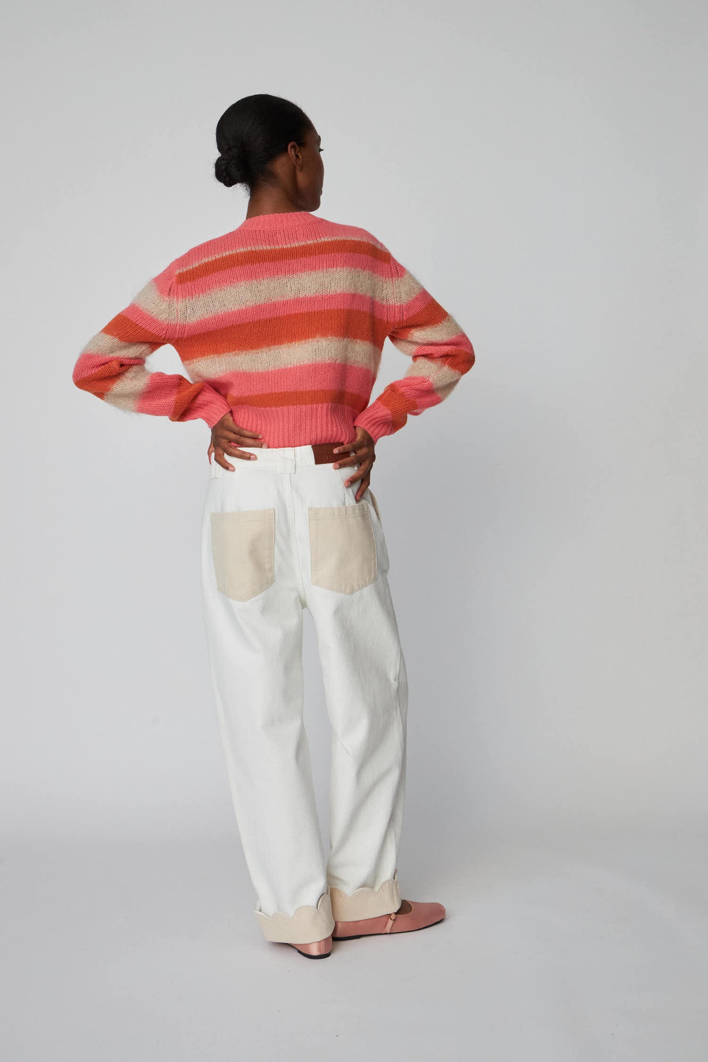 Two-Toned Pants - Denim Moon