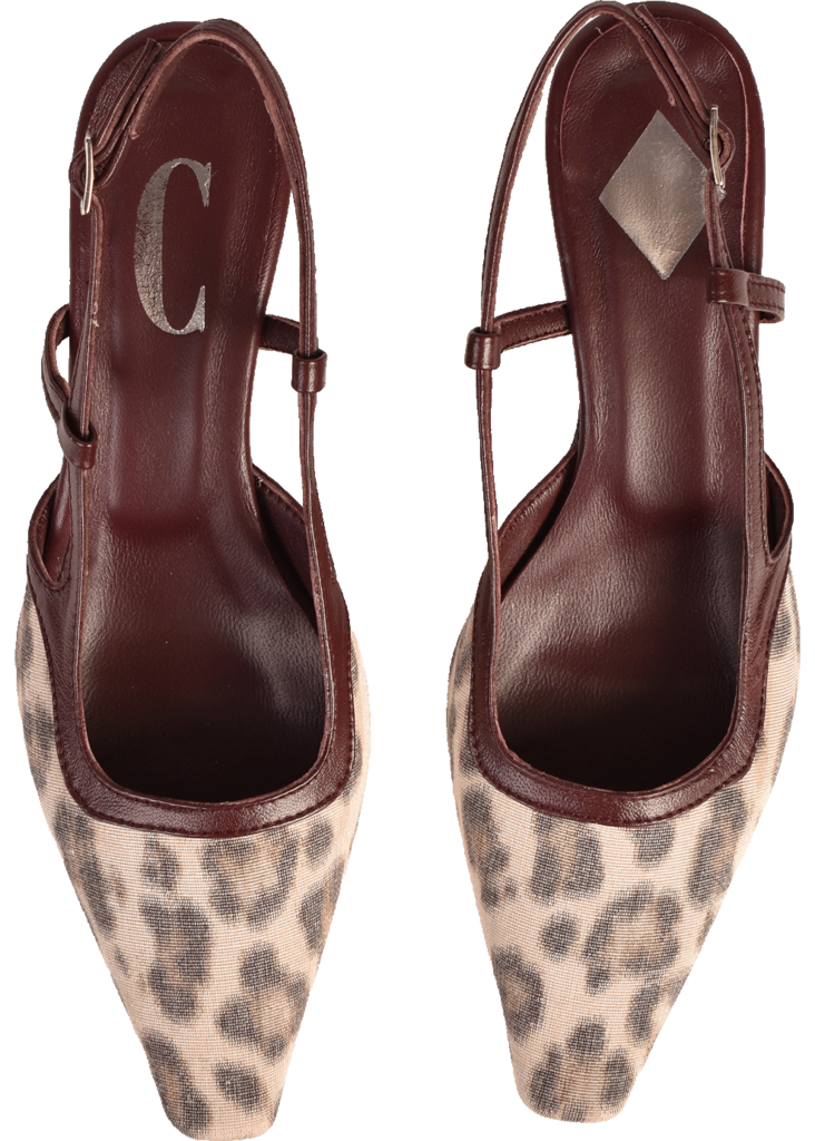 Katleen - Leopard Canvas Nappa Bordeaux