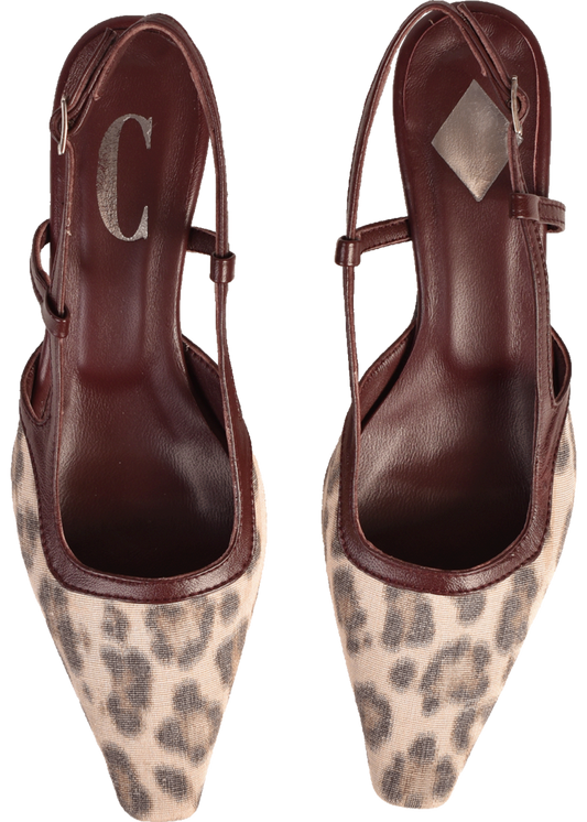 Katleen - Leopard Canvas Nappa Bordeaux