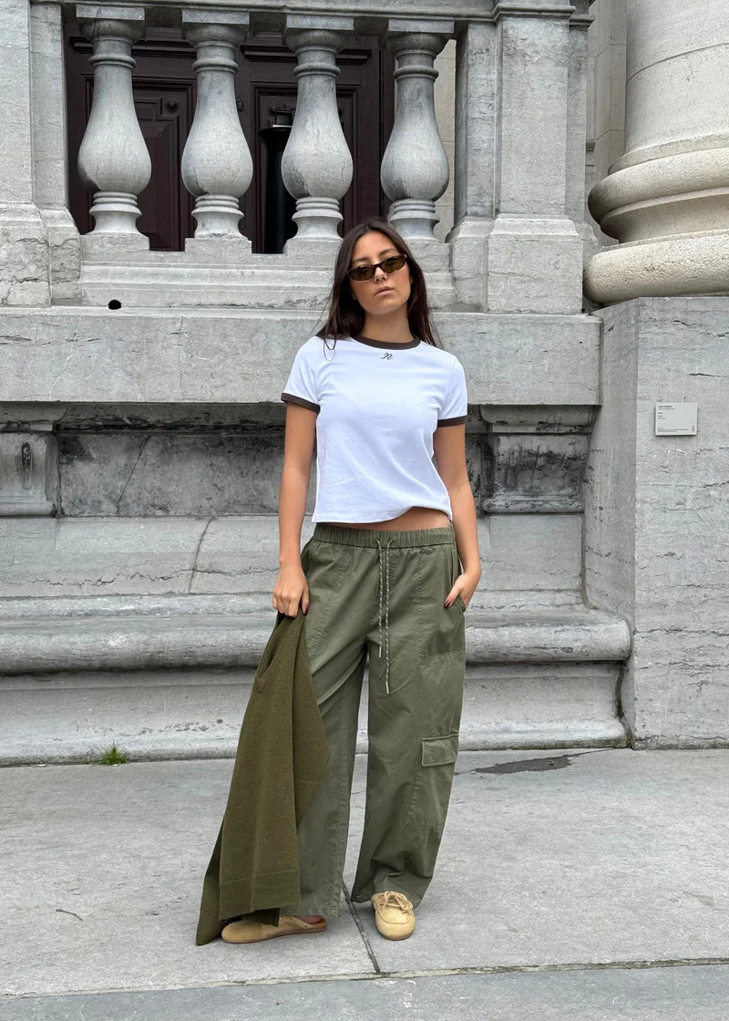 Dara Parachute Pants - Khaki