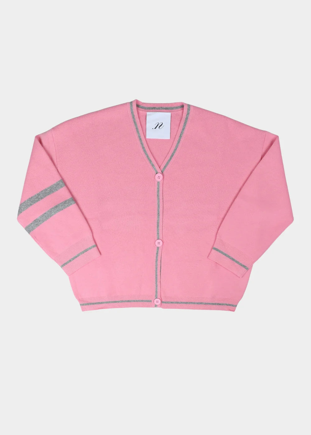 Benny Cardigan - Light Pink / Light Grey